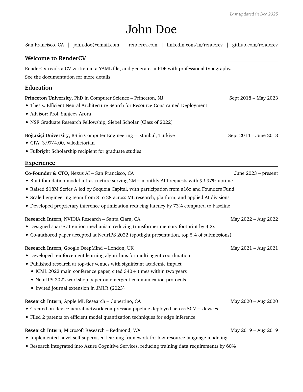 Clean ATS resume template
